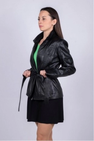Women's Leather Coat 0920...