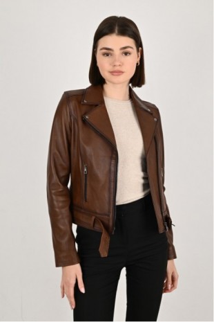 Women's Leather Coat 2048