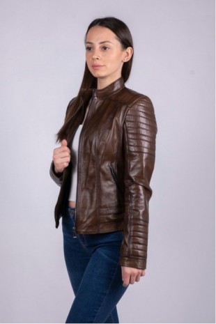 Women's Leather Coat 8014