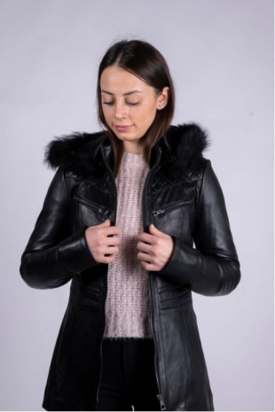 Women's Leather Coat 8010