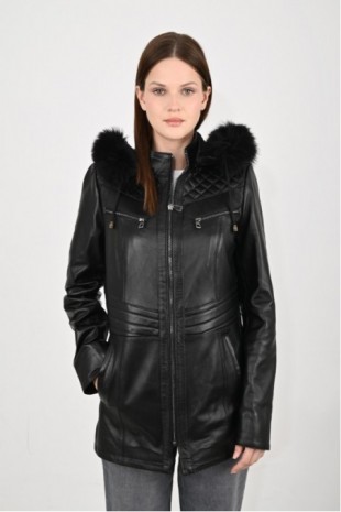 Women's Leather Coat 8136KPÞ
