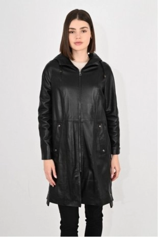 Women's Leather Coat 8011UZN