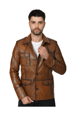 Men's Genuine Leather...